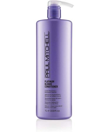 Paul Mitchell 110134 Platinum Blonde Conditioner-violet care flushing for blonde gray or white hair hair care for yellow tinge 1000 ml