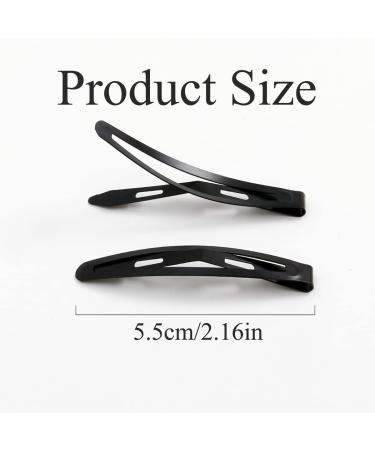 30PCS Black Oval Contour Hair Clips - Metal Snap Hair Barrettes for Women and Girls - Non Slip Hair Accessories for Styling - Buy Online on GoSupps.com