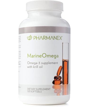 Pharmanex Marine Omega, Omega-3 Fatty Acids & Krill Oil Supplement, 1200mg DHA & EPA per Serving, 120 Softgels, Supports Heart, Brain, Joint, & Overall Health