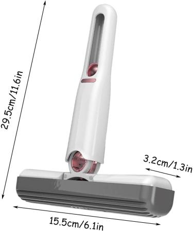 ASTRL Portable Self-Squeeze Short Mop Lazy Hand Wash-Free Strong Absorbent Mop Mini Desktop Glass Cleaning Mop Mini Mop with Replaceable Mop Head White Suit - Buy Online on GoSupps.com