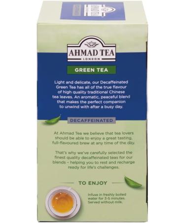 Ahmad Tea Decaffeinated Green Tea - 20 Teabags, Decaf Tea - 20 Count - Buy Online on GoSupps.com