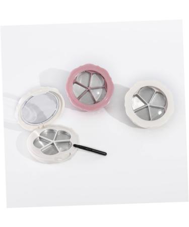 Housoutil 3pcs Lip Balm Containers Empty Pans Cosmetics Sample Containers Empty Eyeshadow Compact Eye Shadow 7*7cm Pink - Buy Online on GoSupps.com