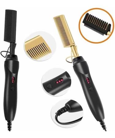 Professional Hot Comb Straightener for Black Hair & Wigs - Adjustable Temperature Fast Heating Ceramic Electric Comb - Buy Online on GoSupps.com