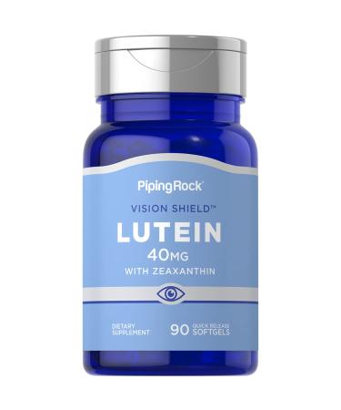 Piping Rock Lutein 40mg with Zeaxanthin | 180 Softgels | Eye Health Vitamins | Non-GMO, Gluten Free Supplement