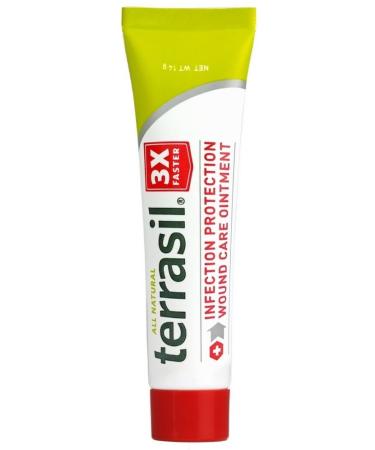 terrasil Wound Care - Faster Healing, Homeopathic, Infection Protection Ointment for Bed sores, Pressure sores, Diabetic Wounds, venous ulcers, cuts, scrapes, and Burns (14 Gram Tube)