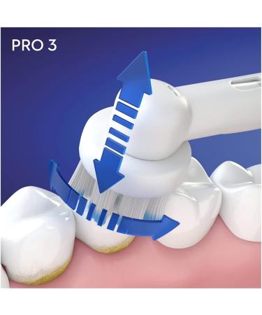 Oral-B Pro 3 3000 Sensitive Clean Electric Toothbrush - 3 Modes 360 Pressure Control Lightweight Design for Ultimate Dental Care - Buy Online on GoSupps.com