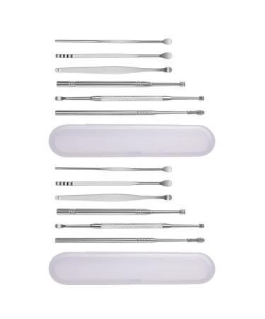 Healifty Cleaning Tools Earwax Removal Tool Ear Pick Scoop Ear Spoon Ear Wax Remover Ear Pick Cleaner Ear Wax Removal Tool Sturdy Ear Wax Spoon Ear Spoon 2 Set Ear Earbuds