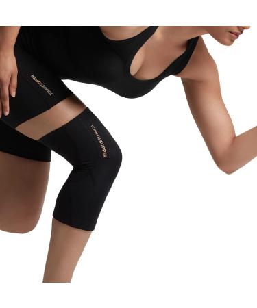Tommie Copper Performance Compression Knee Sleeve | Knee Brace for Joint Support | Men & Women | X-Large Black with Tonal Stitch - International Shipping Available - Buy Online on GoSupps.com