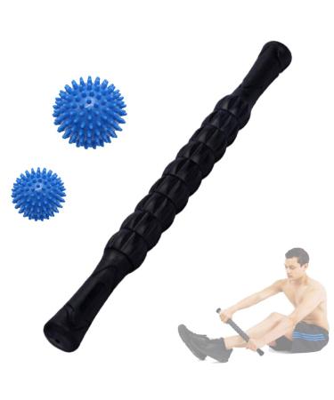 Vandove massage roller muscle roller stick massage stick ultraportabel massage device depth massage roller for myofascial release trigger point therapy therapy self -massage body recovery (black)