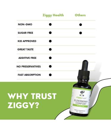 Organic Elderberry Tincture - Elderberry Extract - Liquid Elderberry Drops Immune Support Respiratory Support & Defense 1oz - Ziggy Health - Buy Online on GoSupps.com