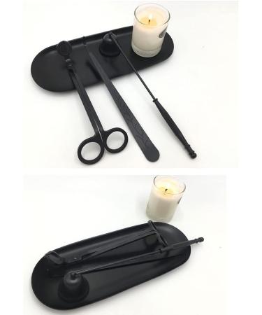 Qeeheng 4-in-1 Candle Accessories Set | Candle Cutter Wick Trimmer & Extinguisher | Premium Stainless Steel Tool Set (Black) - Perfect for International Shipping - Buy Online on GoSupps.com