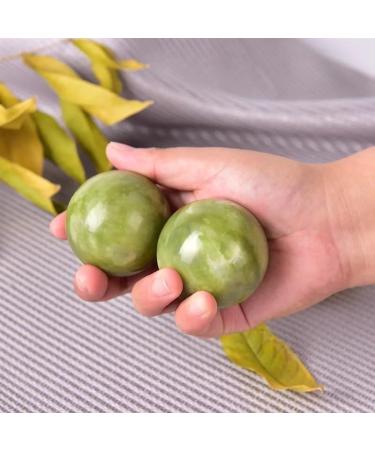 BLBTEDUAMDE 2-Piece Natural Jade Massage Balls for Hand & Wrist Exercise | Stress Relief Solid Balls Pair - Buy Online on GoSupps.com