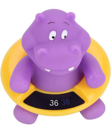 Water Temperature Compact Floatable Infant Bath Thermometer LED Display Baby Time Thermometer Bath Tub for Baby(Purple hippopotamus) - Buy Online on GoSupps.com