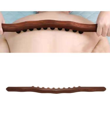 Wood Guasha Tool Body Gua Sha Stick Back Massage With 10 Rounded Pearls Wood Massage Lymphatic Drainage Tool Muscle Plamping Massage For Back Bellie - Buy Online on GoSupps.com