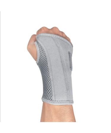 Nucamper Breathable Wristwear Bandage for Arthritis & Tendinitis - Adjustable Metal-Style Stabilizer for Men & Women - Left Handed L/XL - Gray - Buy Online on GoSupps.com