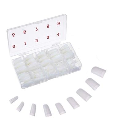 500 Pieces Natural French Nails French Acrylic Artificial Fake Nails Tips with Box for Women Girls