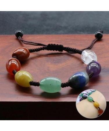 Crystal Decoration 7 Stone Bracelet Reiki Crystal Natural Gemstone Braided Rope JZIGTDEM - Buy Online on GoSupps.com