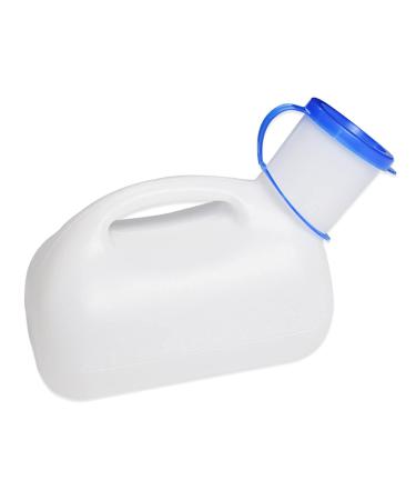 Unisex Potty Urinal for Car Portable Urinal for Men and Women Bedpans Pee Bottle with A Lid and Funnel Travel Urinal Kit for Home Camping Outdoor (White) Happy