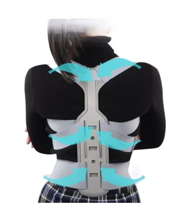 Invisible Posture Corrector Chest Scoliosis Back Brace Spine Support Shoulder Straightener Adjustable Hunchback Correction Belt Help Health And Relaxation (Color : Gray Size : Large) Large Gray
