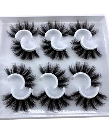 HBZGTLAD Fluffy False Eyelashes 3D Mink Strip Lashes Pack - Set of 5 or 6 Pairs (MDF-12) - Buy Online on GoSupps.com