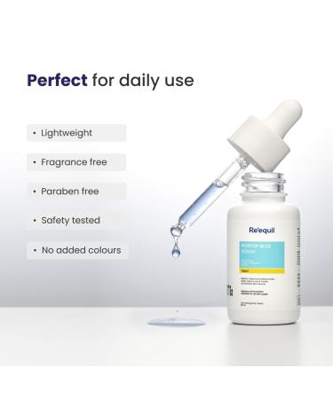 Re'equil Pitstop Blue Copper Peptide Serum | Repairs Acne Scars & Pitted Marks | Evens Skin Tone & Reduces Blemishes | For All Skin Types | 25 ml - Buy Online on GoSupps.com