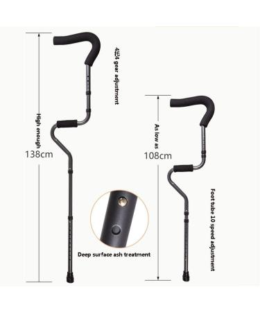 Gcxgz Forearm Crutches Adjustable Thick Aluminum Alloy Foldable Underarm Crutches (2) Retractable Anti- Slip Disabled Crutches Elderly Walker Lightweight Arm Crutch Yearn for Comfortable Anniversary - Buy Online on GoSupps.com