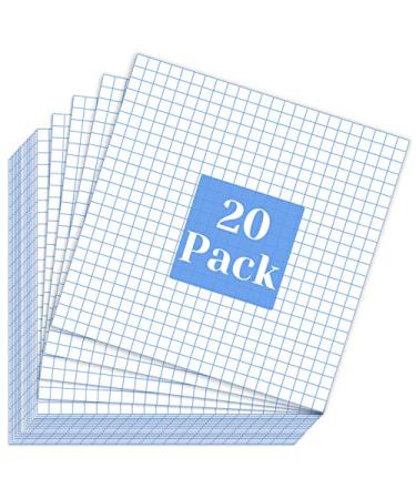Transfer Tape for Vinyl Selizo 20 Pack Vinyl Transfer Tape Clear Contact Paper for Cricut Vinyl Craft Medium Tack Tape with Grid Lines 20 Pack