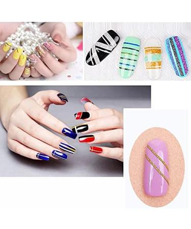 30 Rolls Laser Gold Silver Glitter Nail Art Striping Tape Lines Width 1mm-Striping Tape for Nail Art-Nail Striping Tape Foil-Nail Striping Tape Thick-Nail Striping Tape with Dispenser-Self-Adhesive DIY Nail Art Tape Golder - Buy Online on GoSupps.com