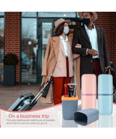 AvoDovA Travel Toothbrush Cup 3Pcs Portable Toothbrush Case Plastic Travel Toothbrush Holder for Travel Business Trip Home School Supplies - Buy Online on GoSupps.com