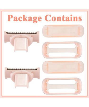 Rose Gold Plated Razor Replacement Heads - 2 Pack | For Flawless Nu and Finishing Touch Razors | Hair Remover Replacement Head with Covers for Women - Buy Online on GoSupps.com