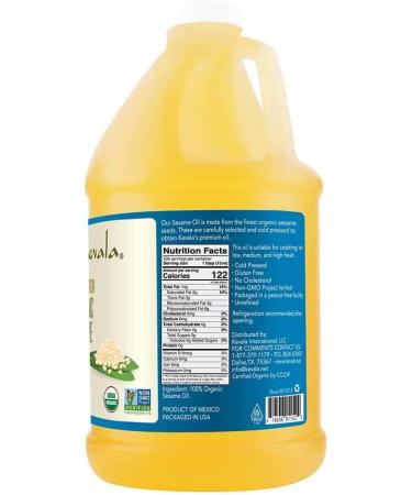 Kevala Sesame Oil Organic 1/2 Gallon (1 892ml) - Buy Online on GoSupps.com