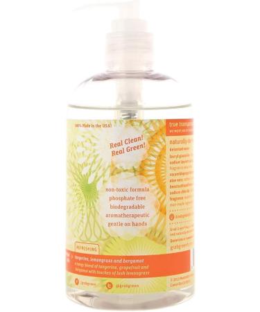 Grab Green Hand Soap 12 oz - Tangerine Lemongrass Scent - Plant & Mineral Based - Soothing Aloe - 3 Pack - Buy Online on GoSupps.com