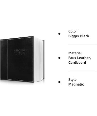 Safedealshop Magnetic Self-Stick Page Photo Album Leather Cover Holds 4X6 5X7 6X8 8X10 10X12 of Photos Suitable for Anniversary Albums Wedding Photo Album Baby Growth Family Album. Bigger Black - Buy Online on GoSupps.com
