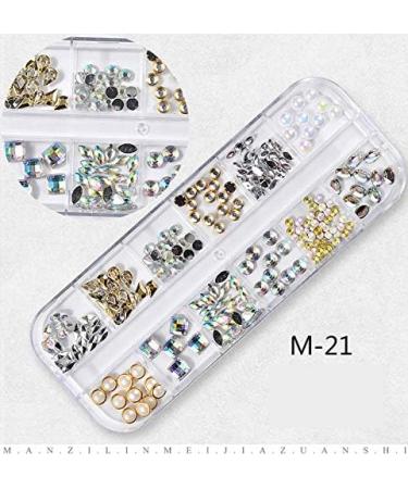 Multicolor Horse Eye Rhinestones Nail Art Studs - 4 Boxes Crystals for Nail Decorations (M21-M24) - Buy Online on GoSupps.com