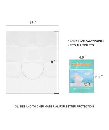 Disposable Toilet Seat Covers - 50-Pack Flushable Paper Covers for Adults & Kids - Biodegradable & Travel-Friendly - Ideal for Public Restrooms, Airplane & Camping - Buy Online on GoSupps.com
