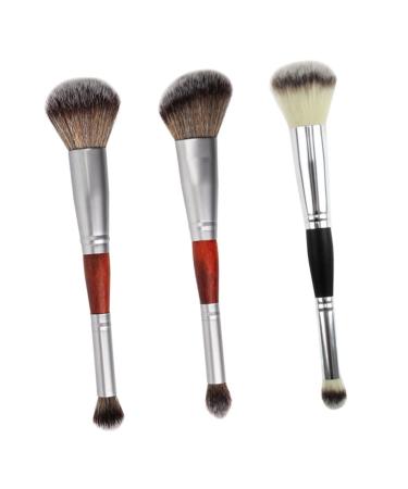 Baluue 3pcs Double-ended Makeup Brush Female Makeup Tool Highlight Woman Eyeshadow Brush Artificial Fiber