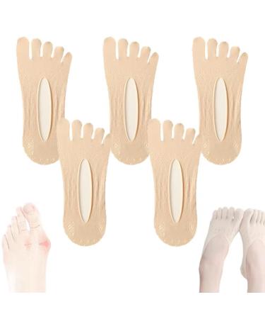 NOWLIN Orthoes Bunion Relief Socks Orthopedic Socks for Women Anti Bunion Socks Sock Align Toe Socks for Bunion colour of skin One Size