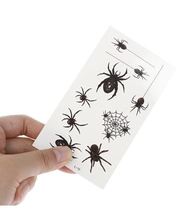 Beiling Spider Web Temporary Tattoos - 10 Sheets Black Cobweb Fake Tattoos for Kids & Adults - Cosplay & Party Body Art - Buy Online on GoSupps.com
