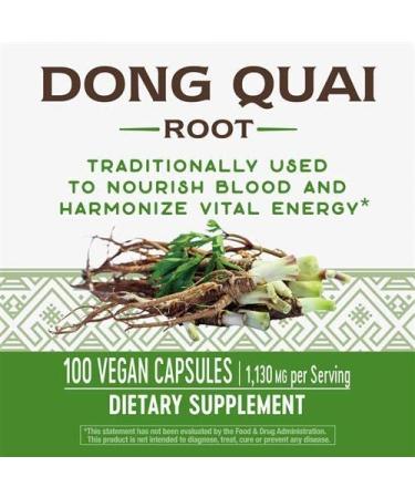 Nature's Way Dong Quai 1130mg per Serving - 100 Capsules x 2 (Pack of 2) - Buy Online on GoSupps.com