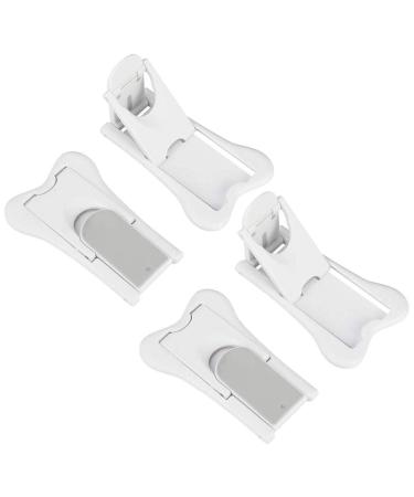 Olrwslg 4 pieces sliding door lock Window Window Child lock Plastic sliding door lock with 3m glue pad safety lock for edges and windows (white)