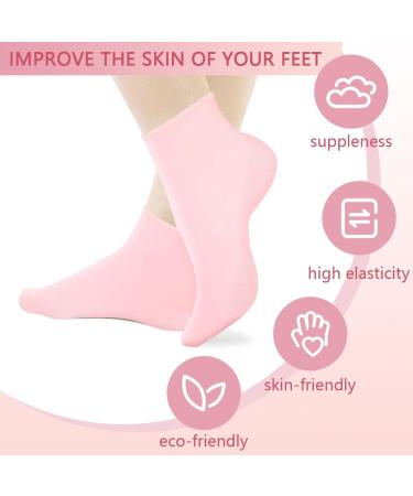 LNQ LUNIQI 1 Pair Silicone Socks Feet Moisturising Socks Callus Socks Anti Cracked Feet Gel Socks Moisturising for Callus Removal Spa Foot Care Foot Mask Pink - Buy Online on GoSupps.com