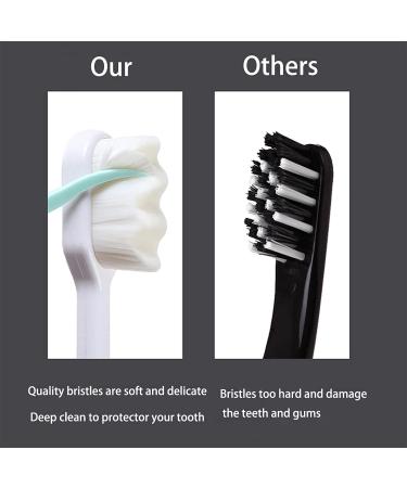 Extra Soft Toothbrush for Sensitive Gums - 20000 Soft Nano Bristles for Pregnant Women, Elderly, Adults, Kids - Ideal for Braces - Available in Black, White, Green, Pink - Buy Online on GoSupps.com