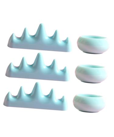 Healeved 1 Set Nail Art Brush Cup Manicure Pen Holder Nail Remover Bowl Nail Pencil Holder Nail Soak off Nail Brush Wash Holder Press on Pedicure Nail Stand Paint Brush Nail Removal Plastic