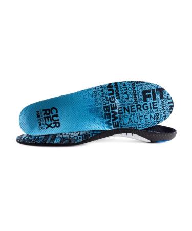 CURREX MetPad Insoles for Everyday Relief & Support Arch Support Shoe Inserts w/Metatarsal Pads to Help Reduce Foot & Heel Pain While Walking & at Work for Men & Women High Arch Large Blue L