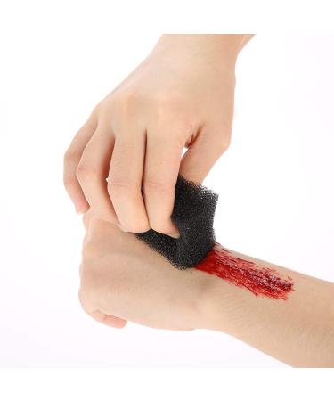 Halloween Makeup Sponge Black Christmas Sponge Blood Scar Wound Cosplay Sponge Modelling Art for Halloween Party (Oversized Hole) - Buy Online on GoSupps.com