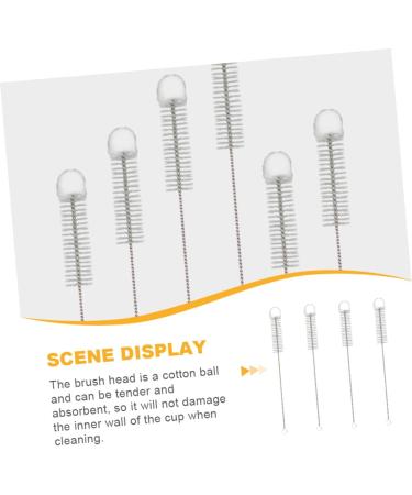 Solustre 4-Piece Nylon Cleaning Brush Set | Reusable Straw Cleaner for Small Tubes & Pipes | Durable Stainless Steel & Metal Test Tube Brushes - Buy Online on GoSupps.com