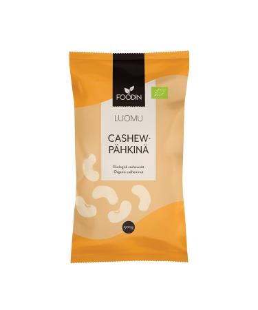 Foodin Organic Cashew Nuts 2x500g - Protein-Packed Gluten-Free Vegan | 100% Organic Cashews for Healthy Snacking - Buy Online on GoSupps.com