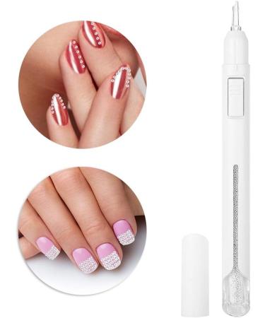 Nail Bead Pen for Manicure 2800 Metal Balls Nail Art Tool with Steel Balls Non-Deformation and (silver) - Buy Online on GoSupps.com