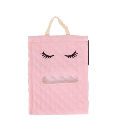 Toilet Paper | Hangable Cotton Cute Eyelash Shape Toilet Paper Organizer for Bathroom | Toilet Paper Dispenser Box for Camping Bathroom RV Car Travel No Glue or Drill Needed Lencyh Pink