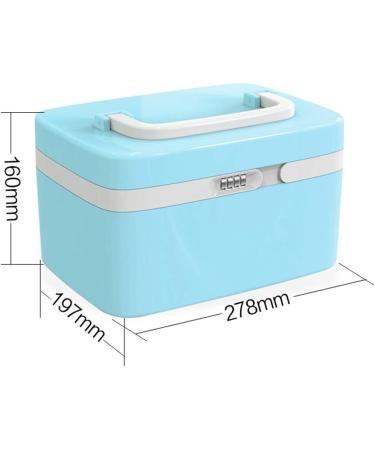 Clear Pill Box - 27.8x19.7x16cm Household Medicine Storage in Blue | Durable & Practical - Buy Online on GoSupps.com